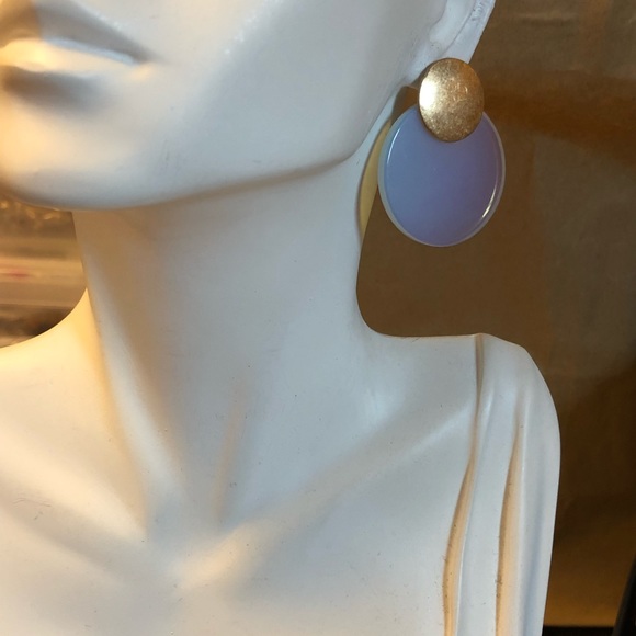 Two pairs Brass Acrylic Earring - Picture 7 of 8